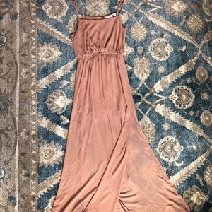 Blush maxi dress